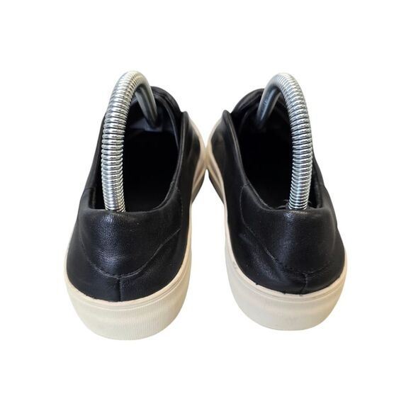 J/SLIDES Women's 7.5 Black Leather Casual Slip On Sneakers - Picture 4 of 15